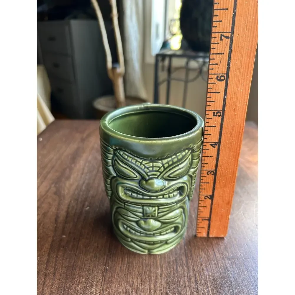 Hawaiian Money Tiki God Mug Hand Painted Ceramic
